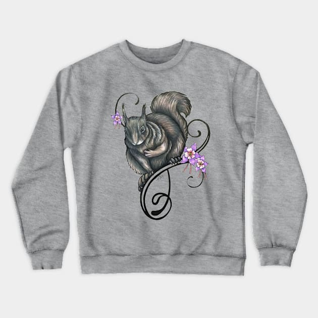 Squirrel Crewneck Sweatshirt by GnarlyBones